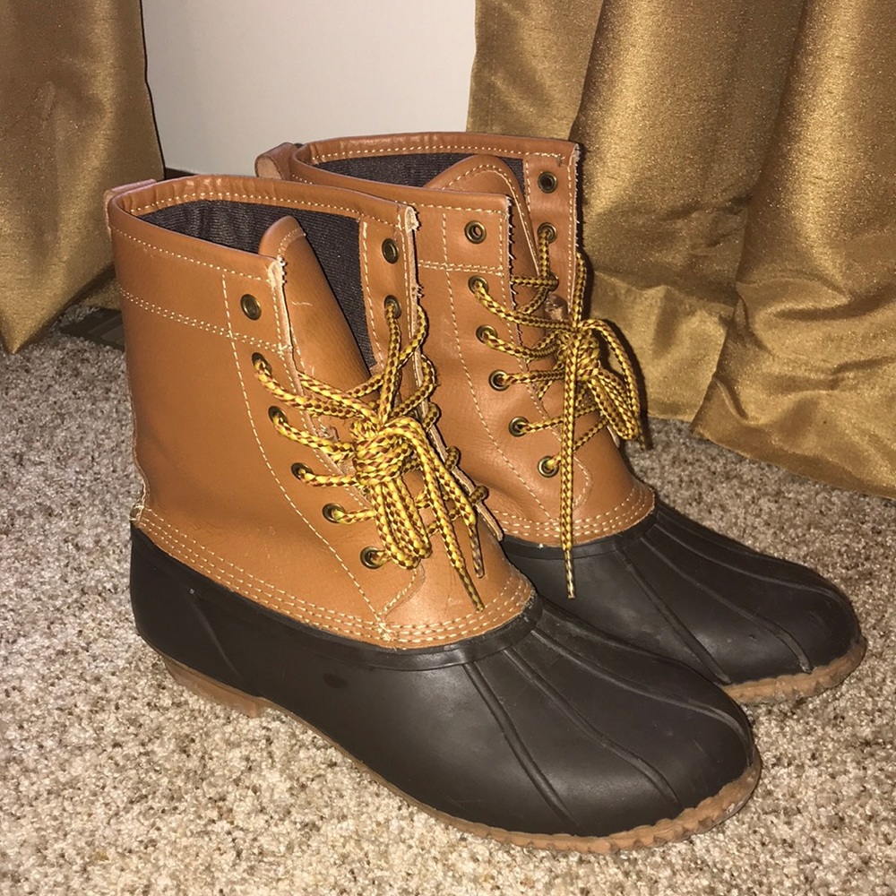 Leather Duck Boots